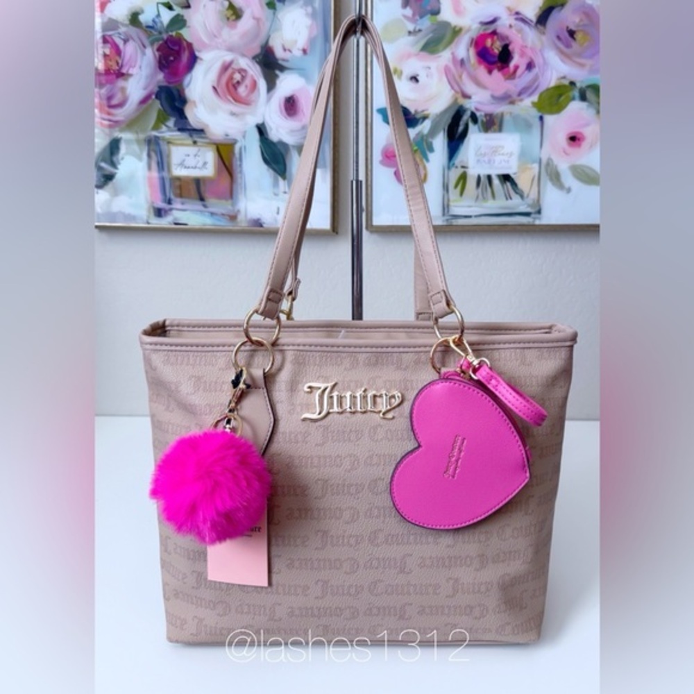JUICY COUTURE Purse Medium Tote Bag - Beige